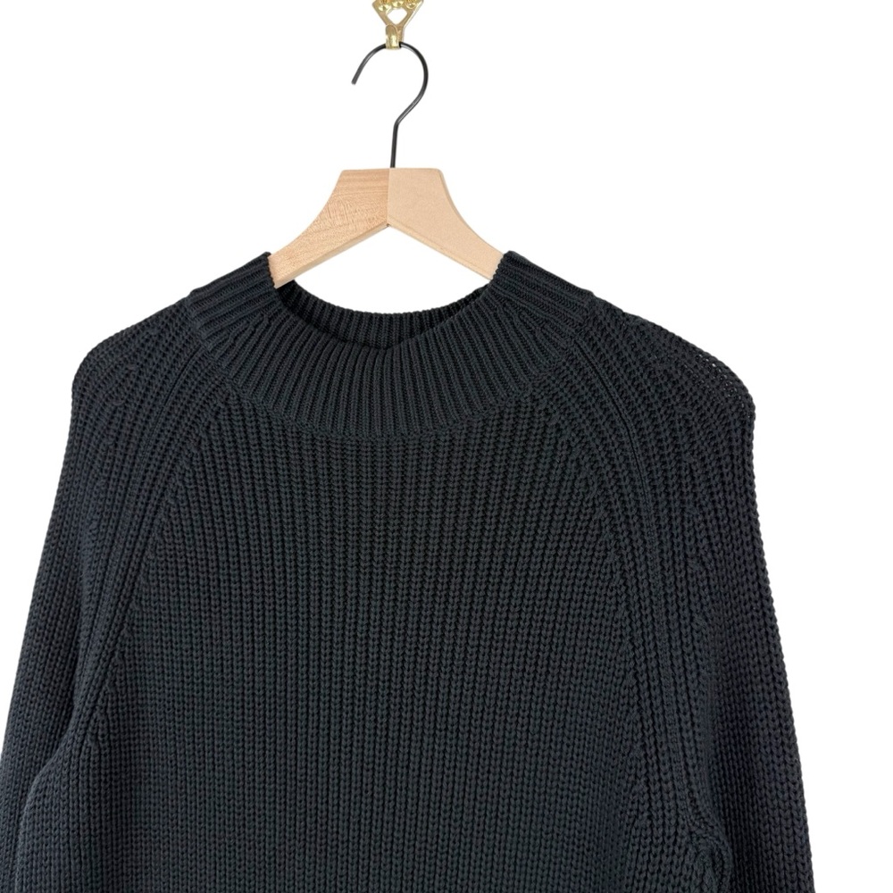 Banana Republic Mock Neck Mini Sweater Dress Black Sz L NWT - Picture 4 of 12
